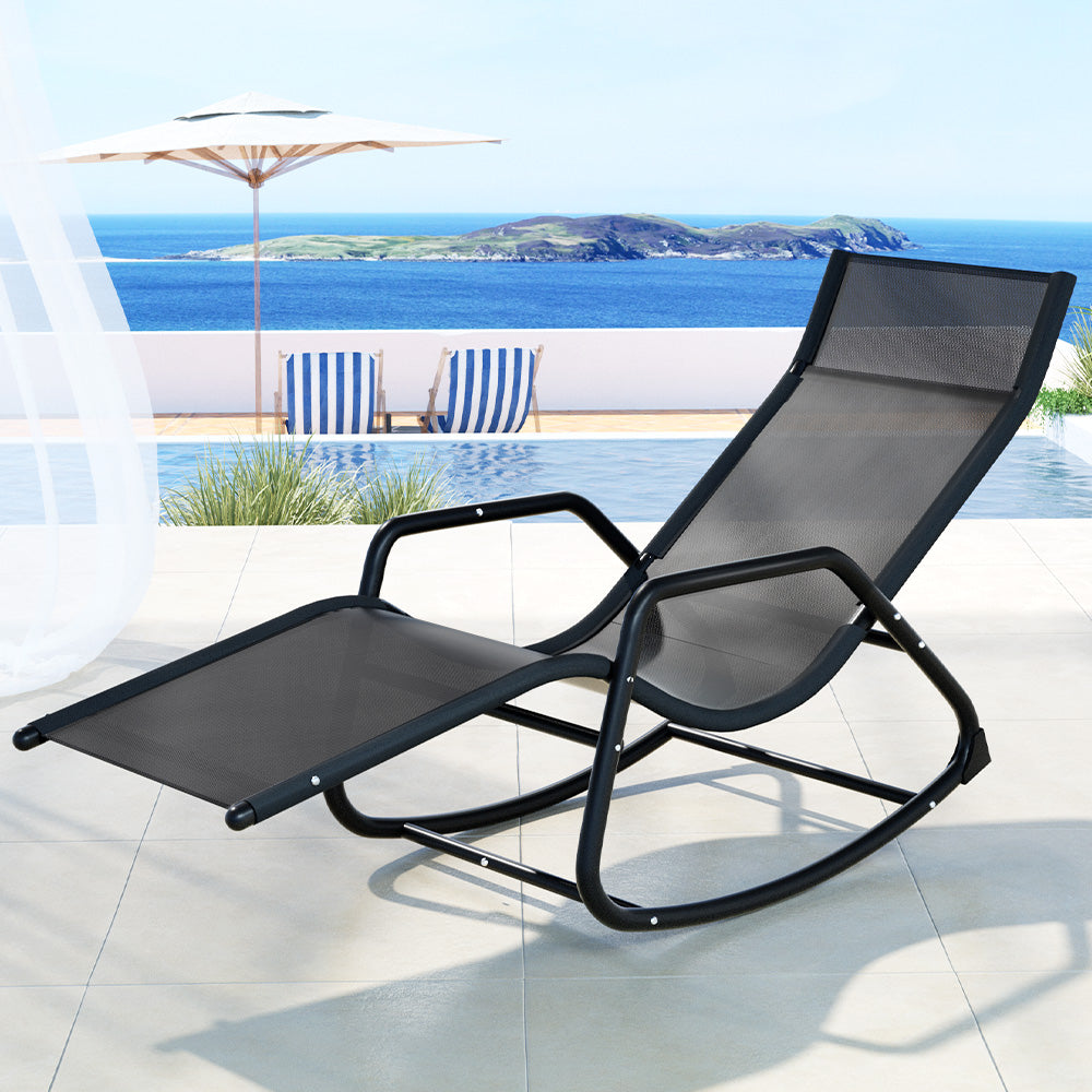 Gardeon Premium Outdoor Rocking Lounge Chair