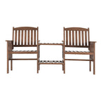 Gardeon Rustic Outdoor Loveseat & Table Set