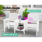 Gardeon Rustic Outdoor Loveseat & Table Set