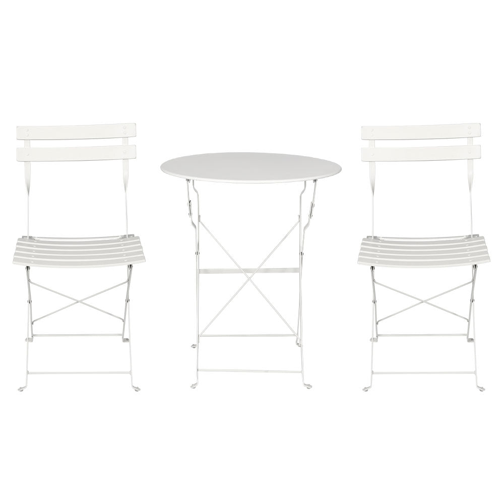 Gardeon 3-Piece Steel Outdoor Bistro Set