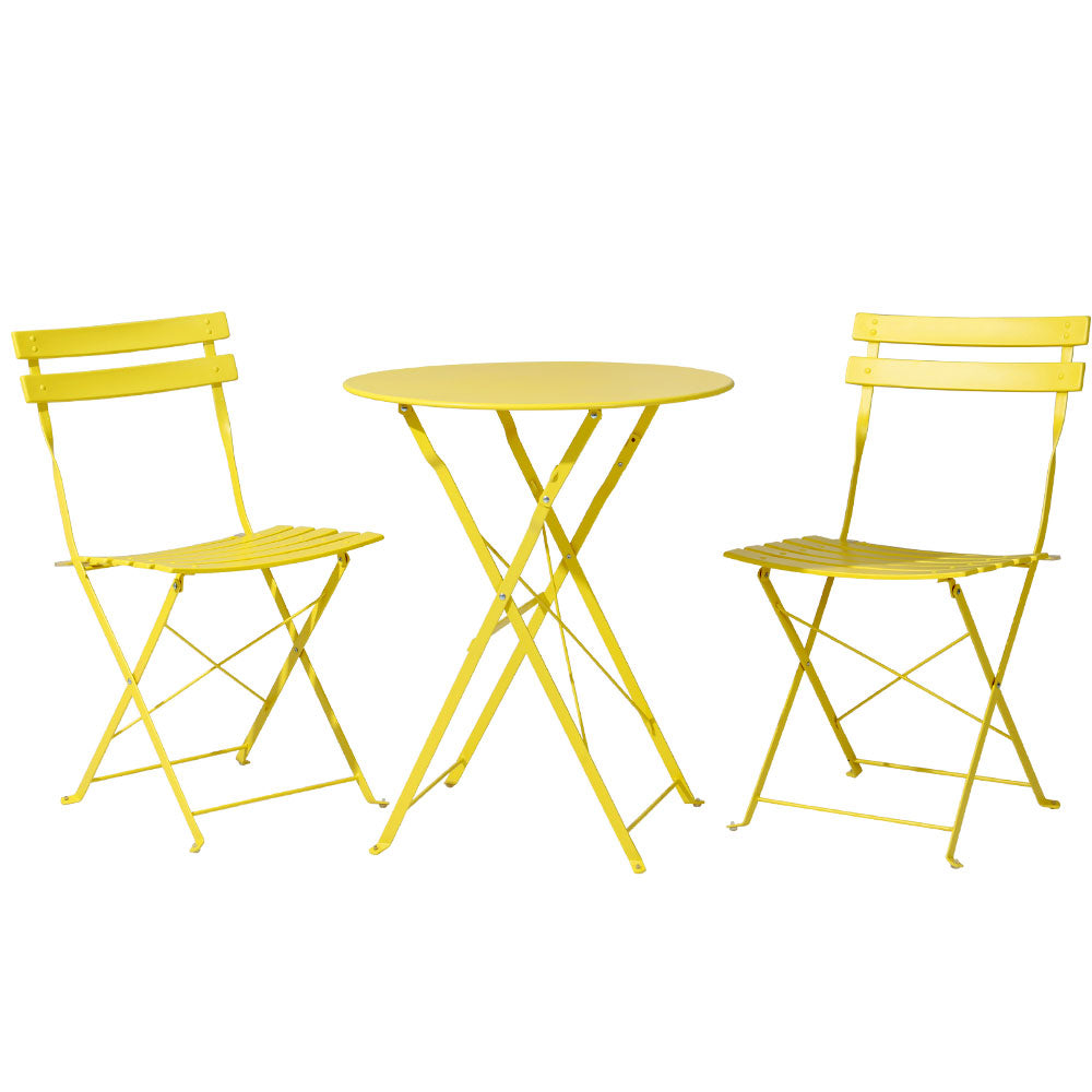 Gardeon 3-Piece Steel Outdoor Bistro Set