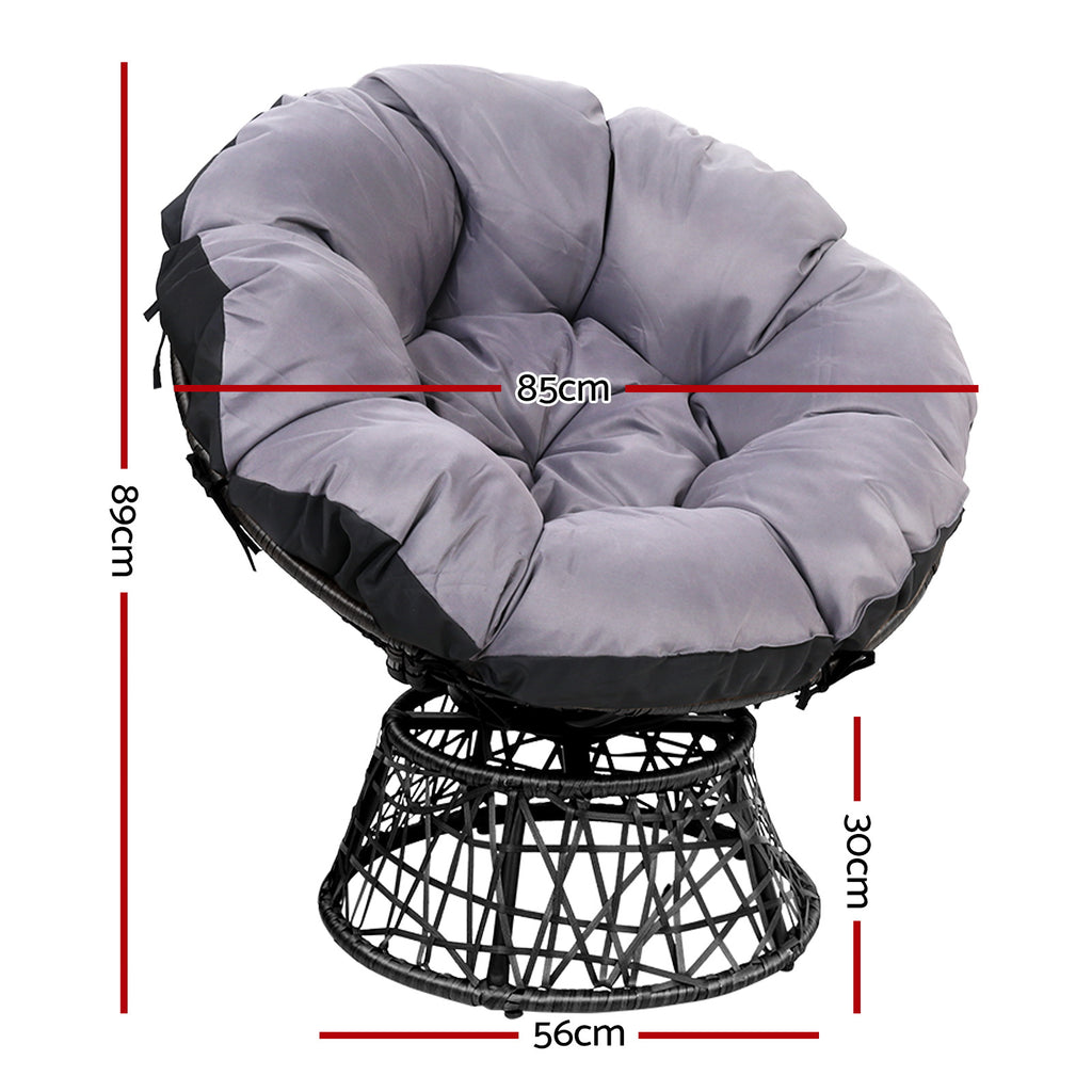 Gardeon Rotatable Papasan Wicker Chair