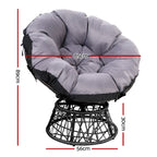 Gardeon Rotatable Papasan Wicker Chair