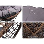 Gardeon Rotatable Papasan Wicker Chair