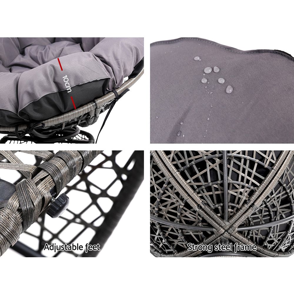 Gardeon Rotatable Papasan Wicker Chair