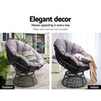 Gardeon PE Wicker Papasan Chair & Table Set