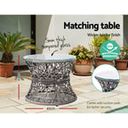 Gardeon PE Wicker Papasan Chair & Table Set