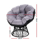 Gardeon Papasan Chair & Side Table Set