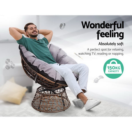Gardeon Outdoor Wicker Papasan Lounge Set