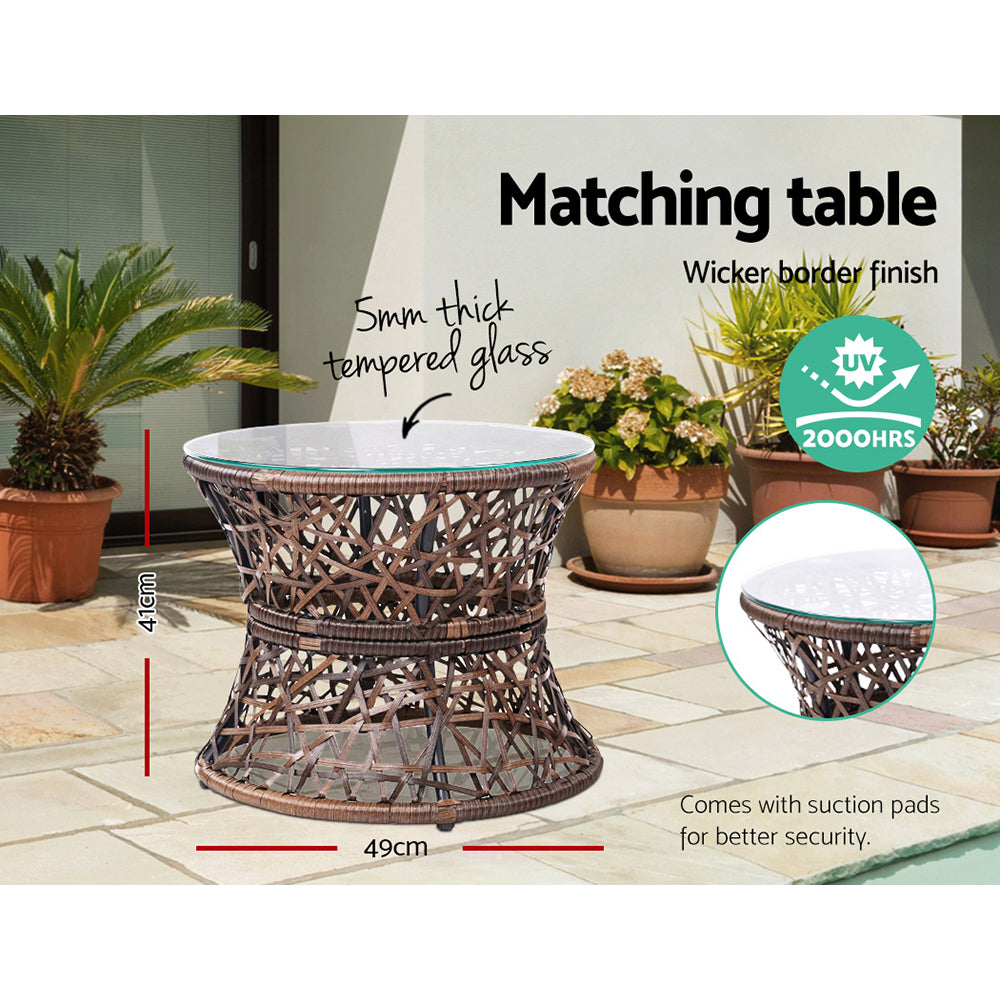 Gardeon Outdoor Wicker Papasan Lounge Set