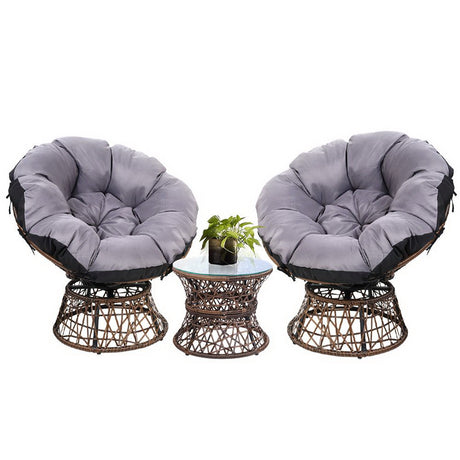 Gardeon Outdoor Wicker Papasan Lounge Set