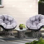 Gardeon Papasan Chair & Side Table Set
