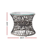 Gardeon Papasan Chair & Side Table Set