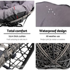 Gardeon Papasan Chair & Side Table Set