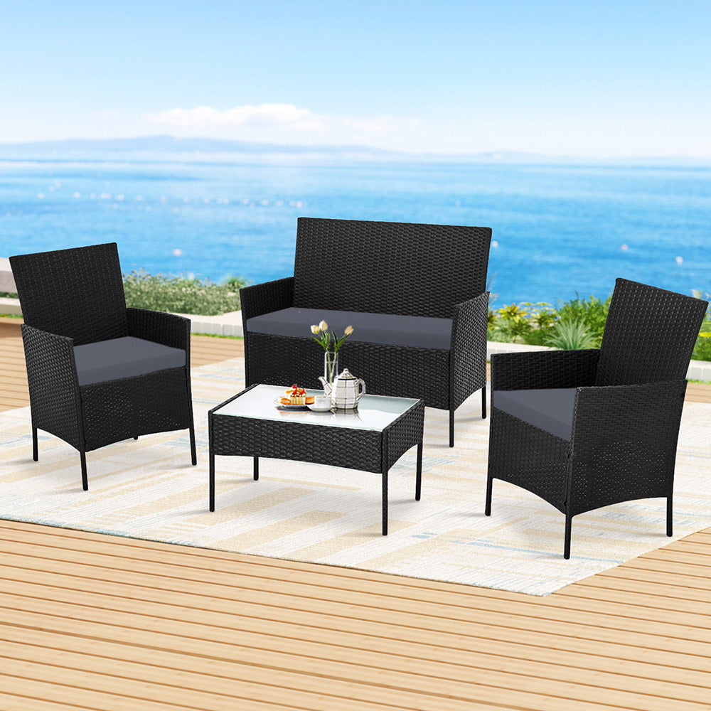 Gardeon Stylish 4-Seater Outdoor Sofa Set
