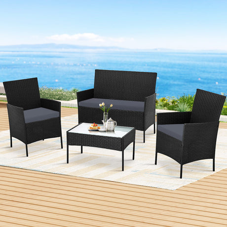 Gardeon Stylish 4-Seater Outdoor Sofa Set