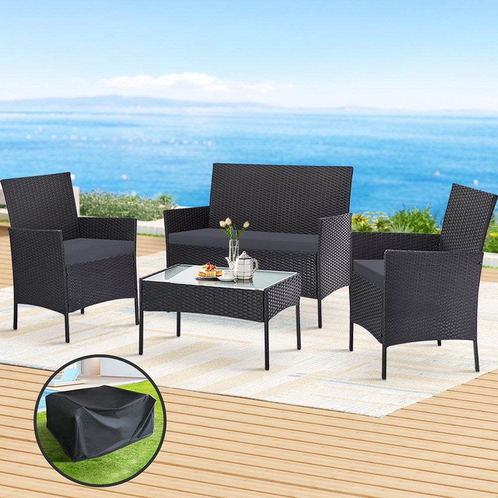 Gardeon Elegant 4-Seater Outdoor Sofa Set