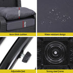 Gardeon 3-Piece Swivel Wicker Bistro Set