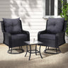 Gardeon 3-Piece Swivel Wicker Bistro Set