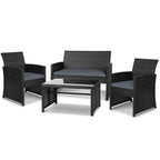 Gardeon 4-Piece Weather-Resistant Rattan Sofa Set