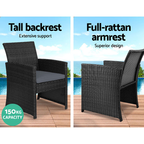 Gardeon 4-Piece Weather-Resistant Rattan Sofa Set