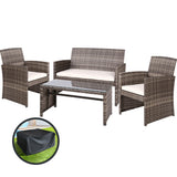 Gardeon 4-Piece Stylish Rattan Sofa Set