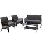 Gardeon Elegant 4PCS Wicker Sofa Set