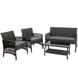 Gardeon Elegant 4PCS Wicker Sofa Set