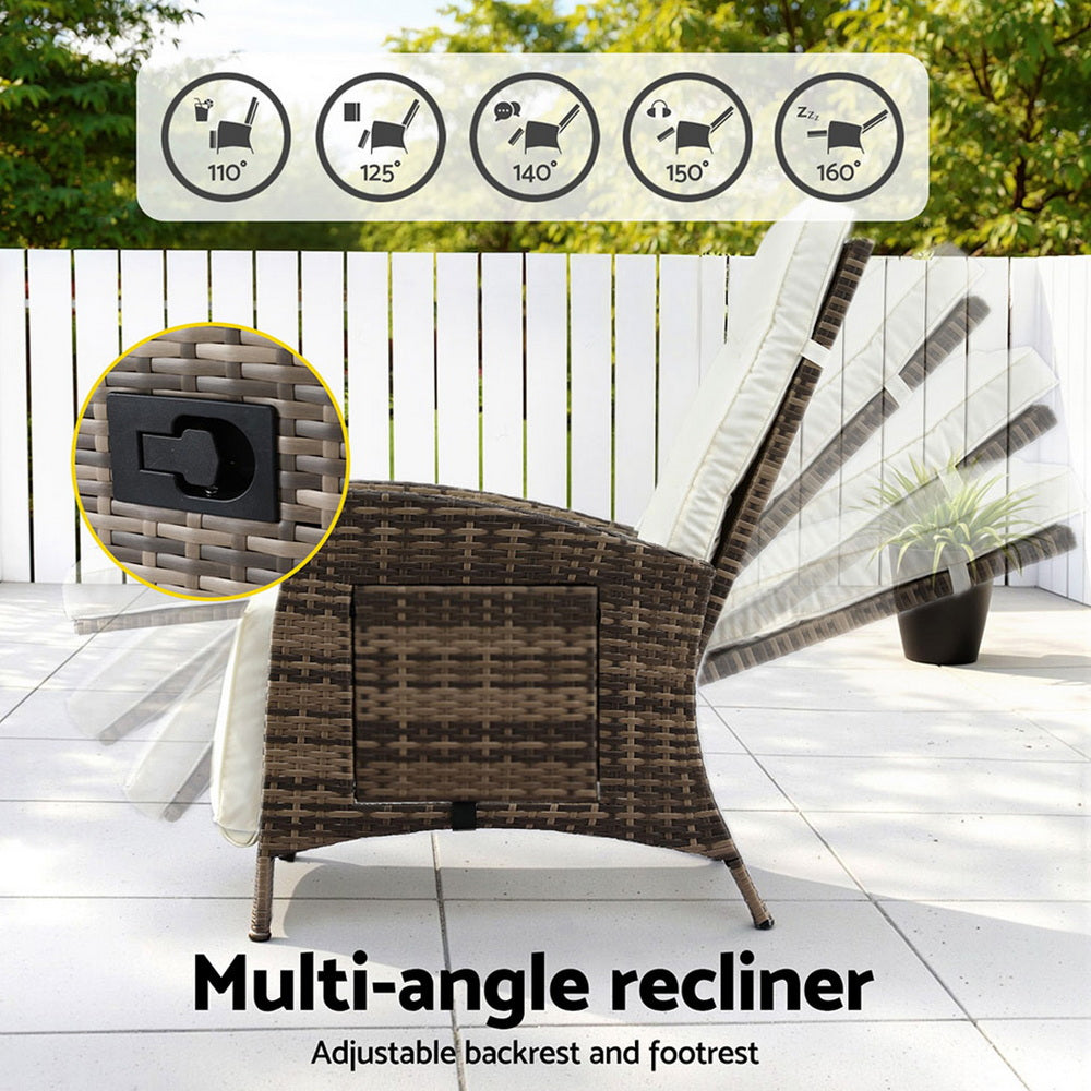 Gardeon Adjustable Outdoor Recliner Chair