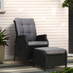 Gardeon Adjustable Wicker Recliner Set