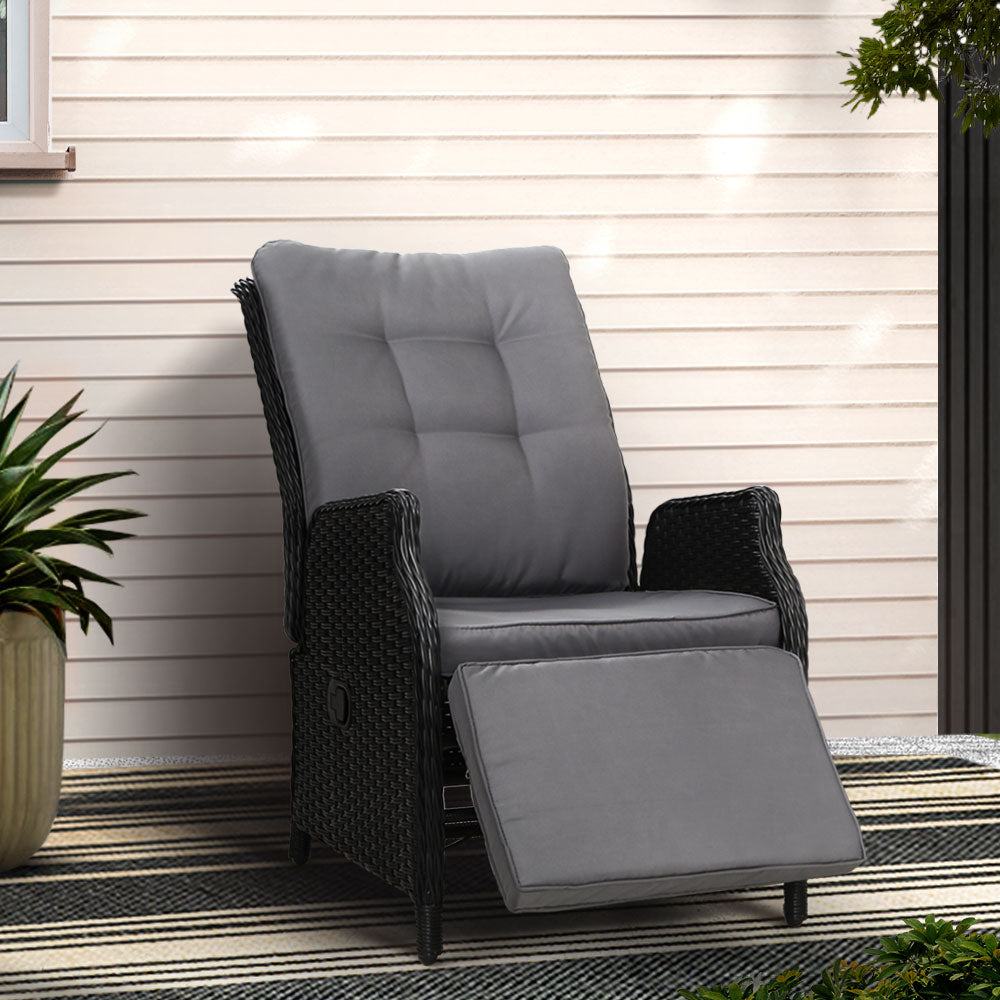 Gardeon Adjustable Wicker Recliner Chair