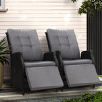 Gardeon Premium Adjustable Wicker Recliner Chairs