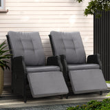 Gardeon Premium Adjustable Wicker Recliner Chairs