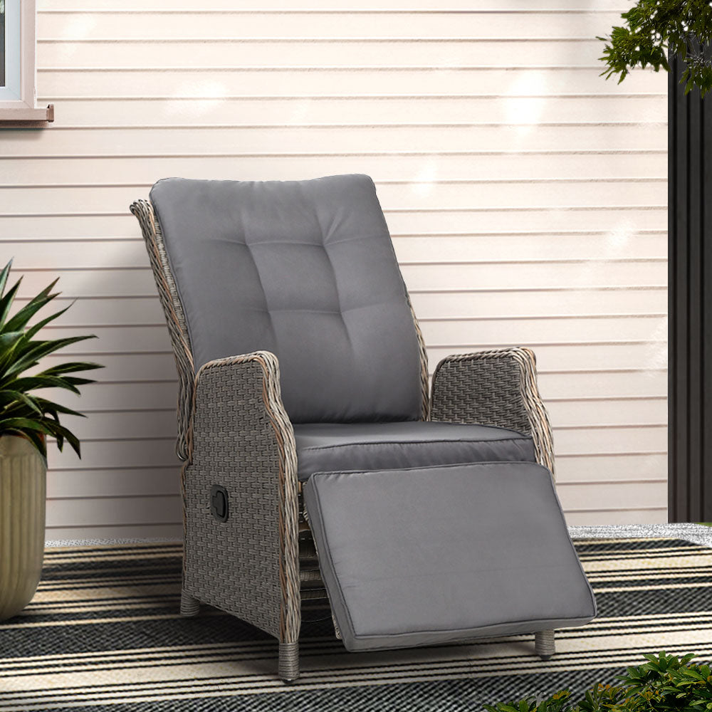 Gardeon Adjustable Wicker Recliner Chair
