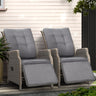 Gardeon Premium Adjustable Wicker Recliner Chairs