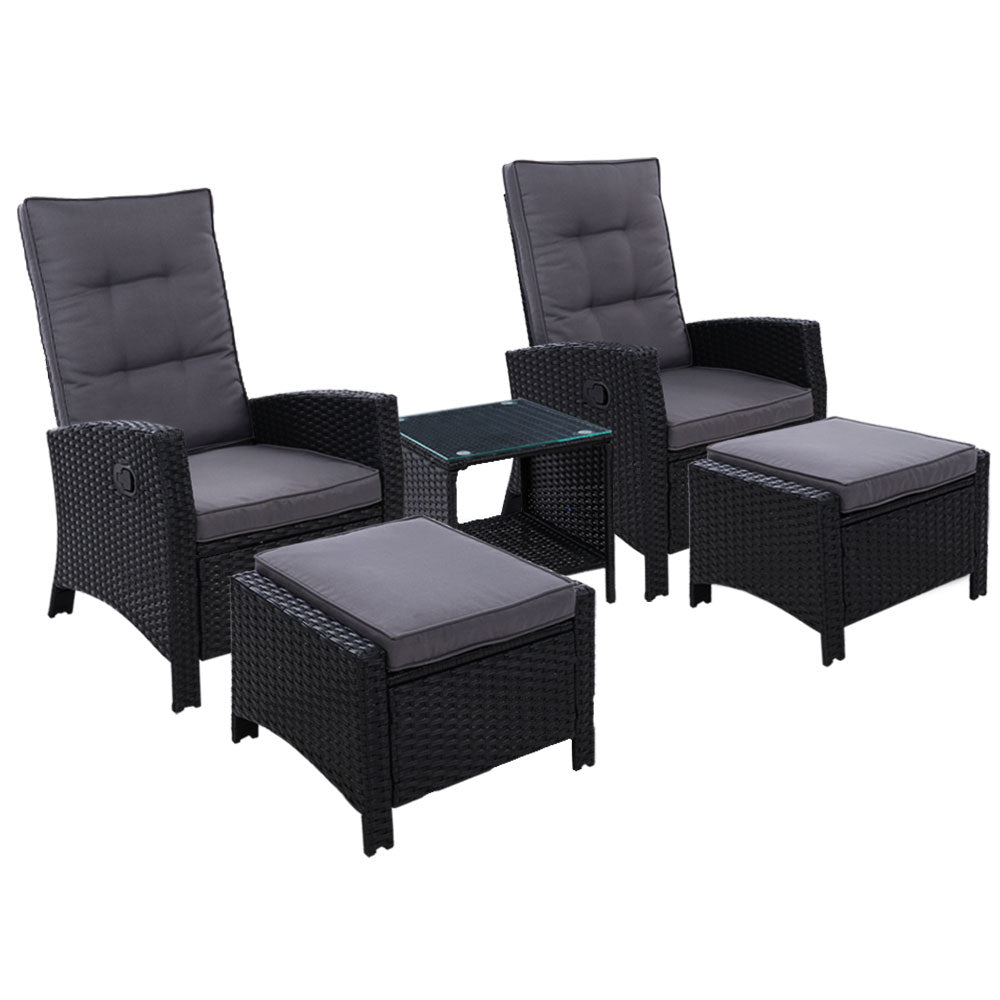 Gardeon 5-Piece Luxury Outdoor Recliner Set