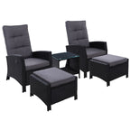 Gardeon 5-Piece Luxury Outdoor Recliner Set