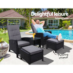 Gardeon 5-Piece Luxury Outdoor Recliner Set