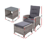 Gardeon 5-Piece Luxury Outdoor Recliner Set