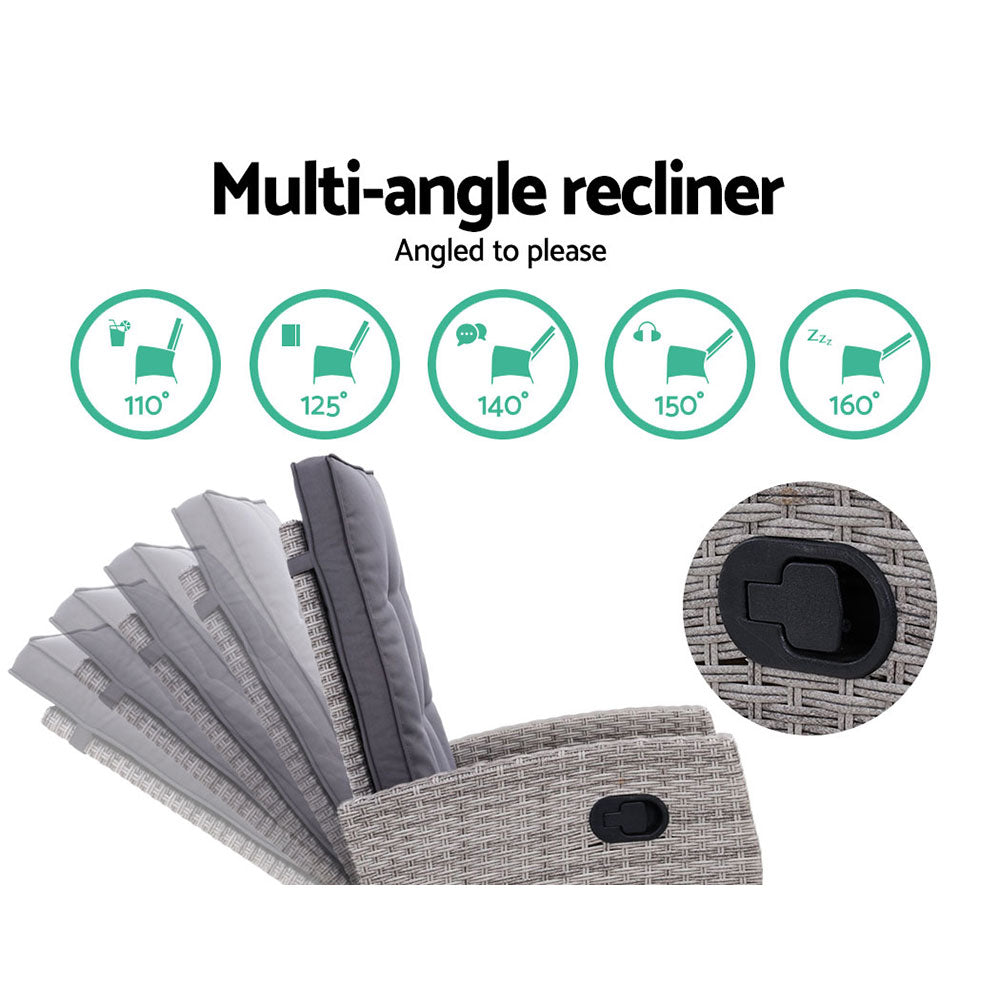 Gardeon 5-Piece Luxury Outdoor Recliner Set