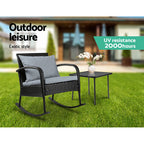 Gardeon Elegant 2PC Rocking Chair Set