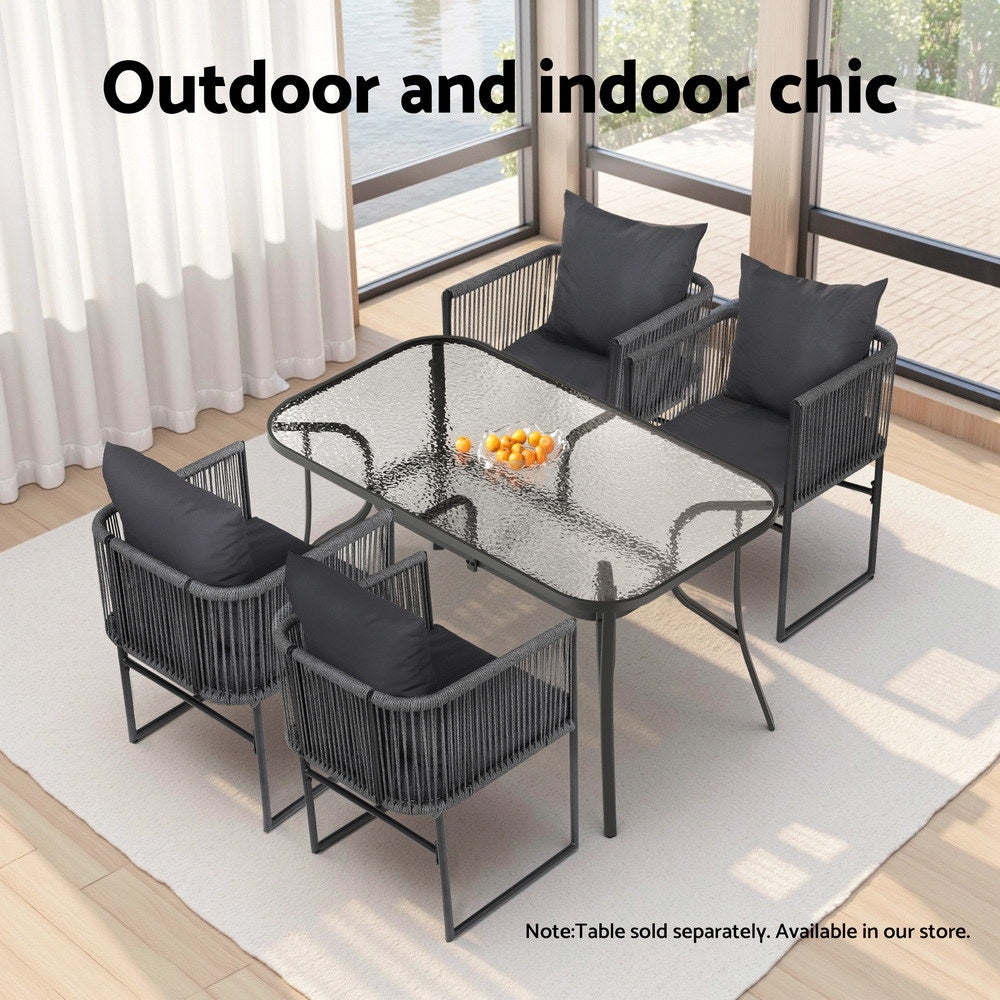 Gardeon Outdoor Woven Rope Dining Chairs