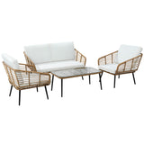 Gardeon Elegant Rattan 4-Piece Outdoor Sofa Set