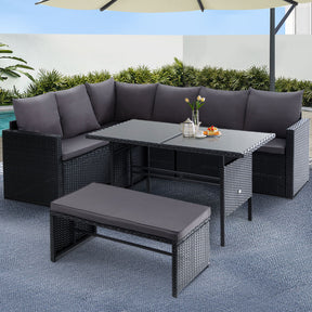 Gardeon 8-Seater Outdoor Wicker Sofa Set
