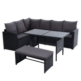 Gardeon 8-Seater Outdoor Wicker Sofa Set