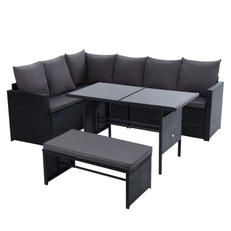 Gardeon 8-Seater Outdoor Wicker Sofa Set