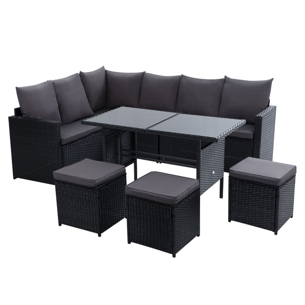 Gardeon Modular Outdoor Wicker Sofa Set