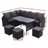 Gardeon Modular Outdoor Dining Sofa Set