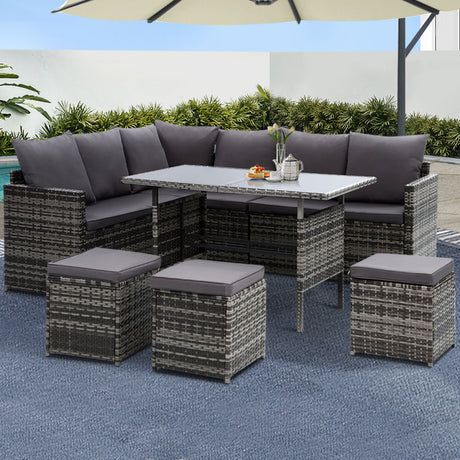 Gardeon Modular Outdoor Wicker Sofa Set