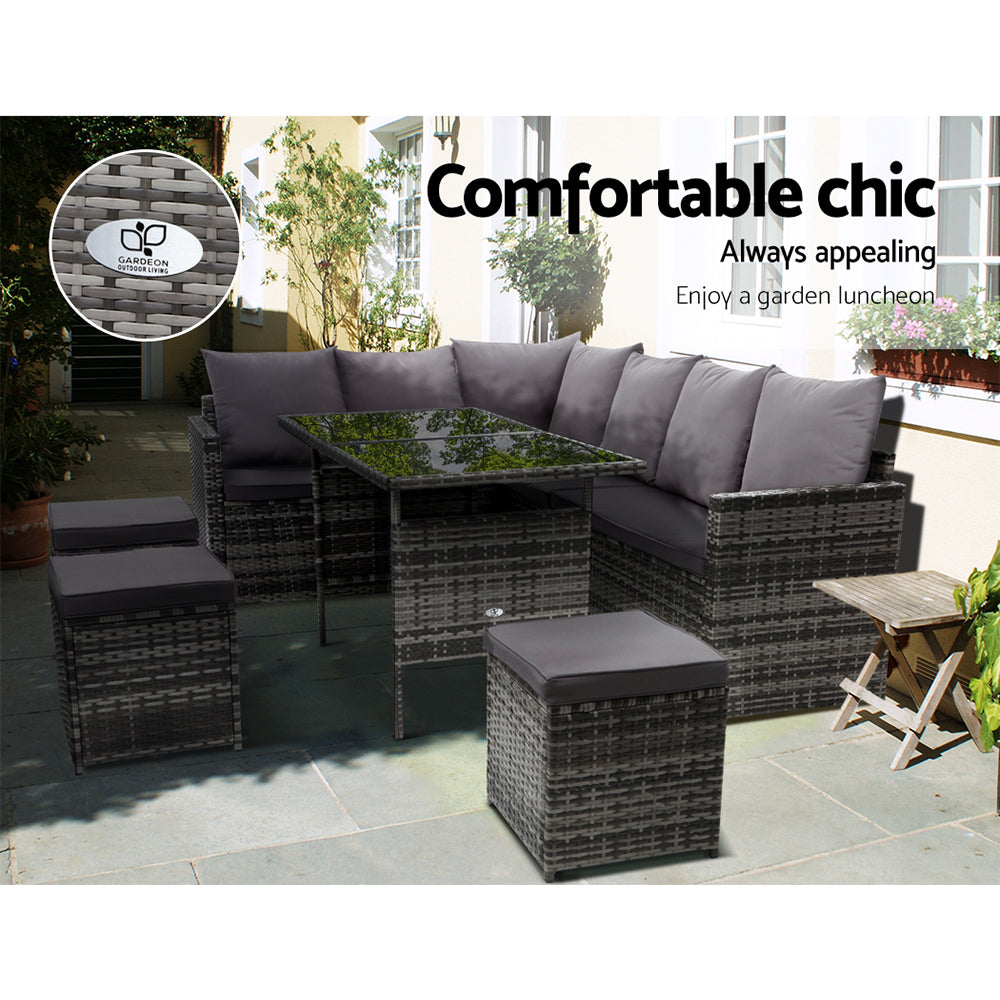 Gardeon Modular Outdoor Wicker Sofa Set